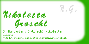 nikoletta groschl business card